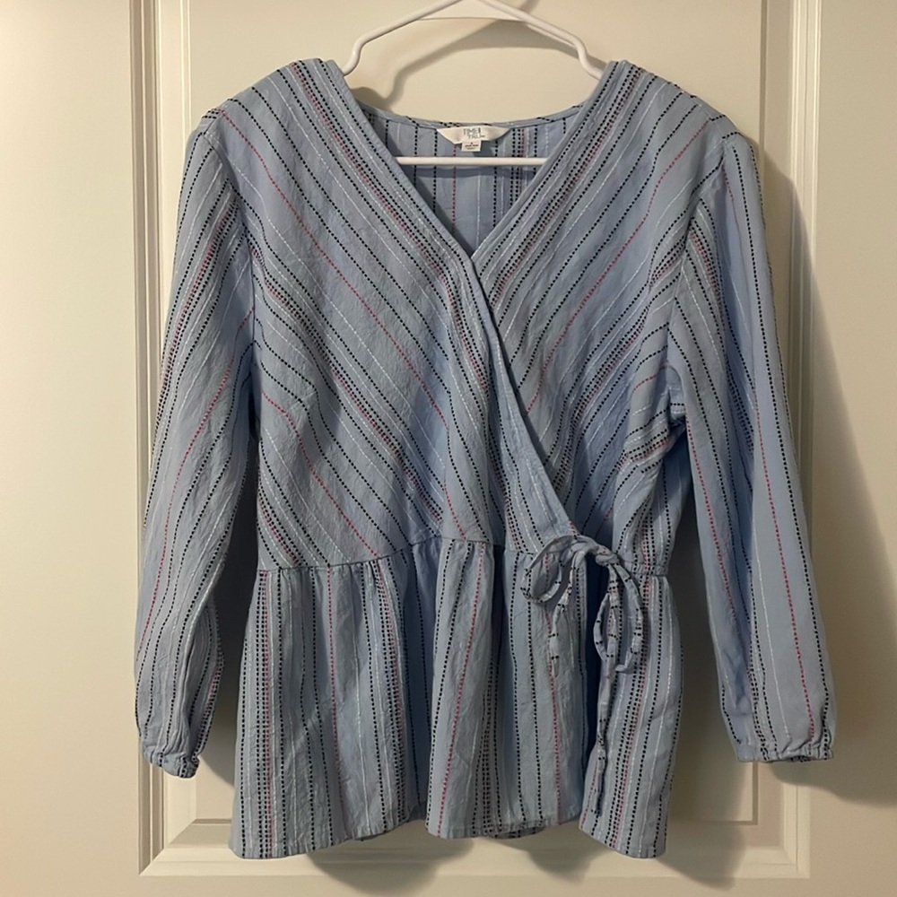 Time and True Wrap Blouse